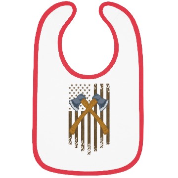 Discover Patriotic Axe Throwing Hatchet American Flag For A Bibs