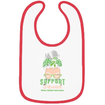 Discover Support Squad Green Kidney Disease Awareness Month Bibs