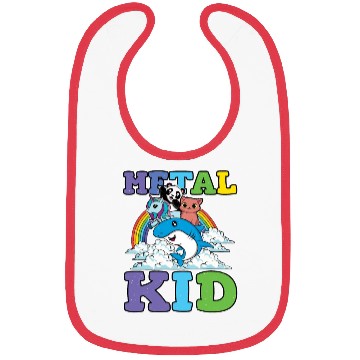Discover Unicorn Shark Panda Cat Love Music Rock Metal Kid Bibs