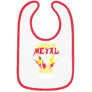 Discover Metal With Cousin Metal Kid Music Lover Rocker Bibs