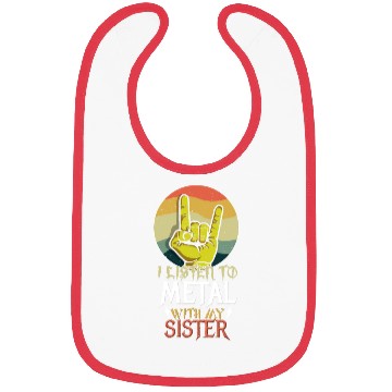Discover Metal With Sister Metal Kid Music Lover Rocker Bibs