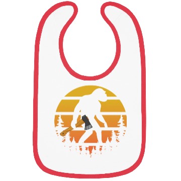 Discover Retro Sasquatch Axe Throwing For Axe Thrower Bibs
