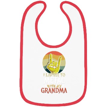 Discover Metal With Grandmom Metal Kid Music Lover Rocker Bibs