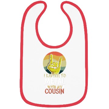 Discover Metal With Cousin Metal Kid Music Lover Rocker Bibs