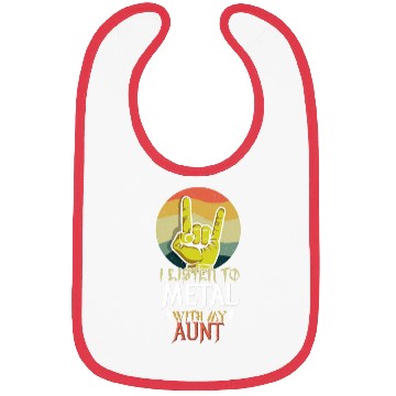 Discover Metal With Aunt Metal Kid Music Lover Rocker Bibs