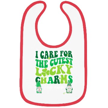 Discover Groovy Retro NICU Nurse St Patrick's Day Bibs