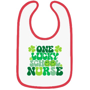 Discover One Lucky School Nurse Shamrock St Bibs