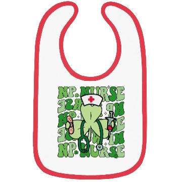 Discover Groovy Nurse Practitioner Funny Shamrock Bibs