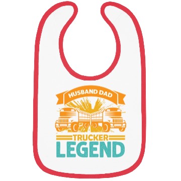Discover Husband Dad Trucker Legend Bibs