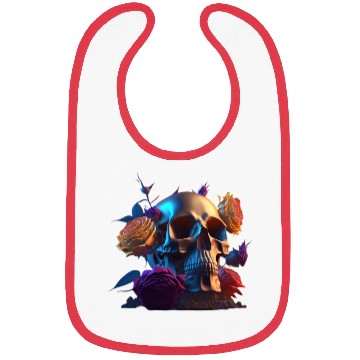 Discover Horror Skull Colored Bibs
