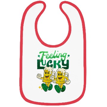 Discover St Patrick's Day Feeling Lucky Retro Vintage Beer Bibs