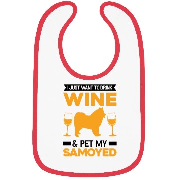Discover Samoyed And Wine Sled Dog Bibs