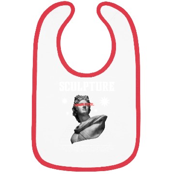 Discover Black White Modern Sculpture Bibs Design