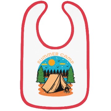 Discover Happy Summer Camp Camping Lover FunnyT-Bibs