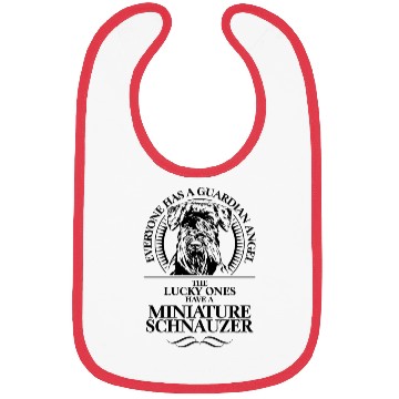 Discover Miniature Schnauzer Guardian Angel dog quote Bibs