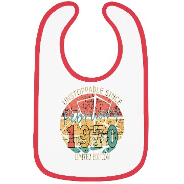 Discover 1970 Born Vintage Rose Gift Bibs