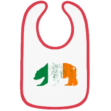 Discover St Patricks Day Irish Flag Grizzly Bear Bibs