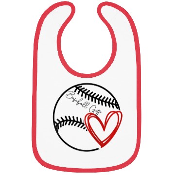 Discover Baseball Gigi Heart Funny Baseball Lover Bibs