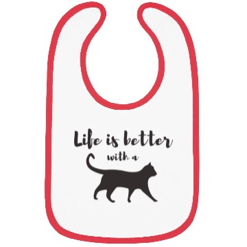 Discover Life is better with a cat Bibs