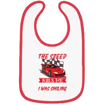 Discover Race Car Dirt Track Racing Funny Racer Race Car Bibs