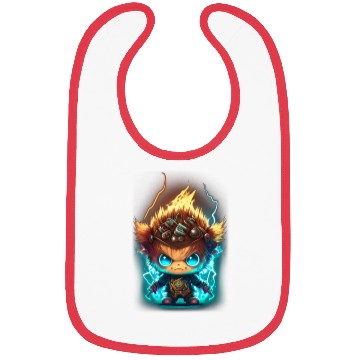 Discover Angry and adorable little yellow monster Bibs