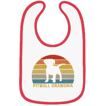 Discover Pitbull Grandma For Pitbull Dog Lover Bibs