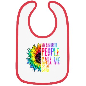 Discover My Favorite People Call Me Gigi Sunflower Tie Dye Bibs