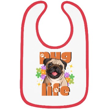 Discover Pug Life Pug Lovers Bibs