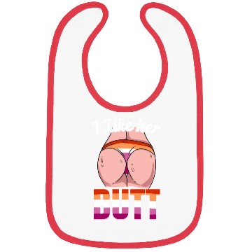 Discover I Like Her Butt Lesbian LGBT Pride Lesbian Rainbow Bibs