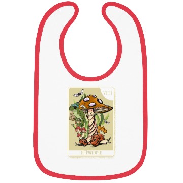 Discover Tarot Card Mushroom Frog Boho Cottagecore Aestheti Bibs