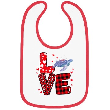 Discover Sea Turtle Lover Heart Sea Turtle Valentine Bibs