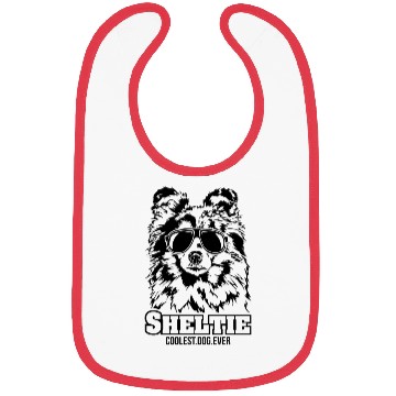 Discover Sheltie coolest dog ever dog mom Bibs