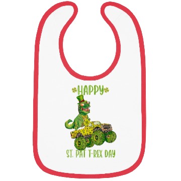 Discover Happy St Pat Trex Day Dino St Patricks Day Bibs