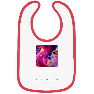Discover Purple Framed Music Player Themed style Bibs
