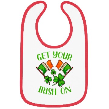 Discover Get Your Irish On Ireland Flags and Clover Leaf Bibs