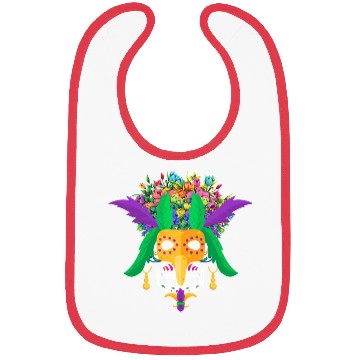 Discover El Dia De Los Muertos Mardi Gras Mask Flower Sugar Bibs