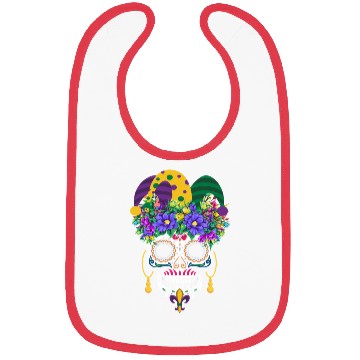 Discover Mardi Gras Mask Dia De Los Muertos Flower Sugar Bibs