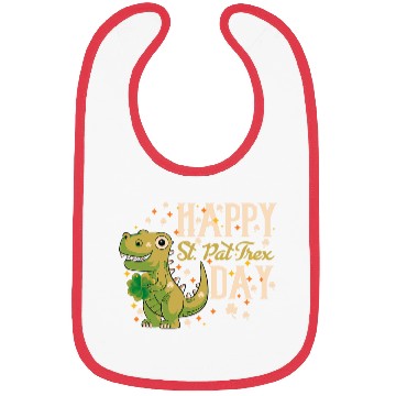 Discover Irish Trex Dino St Patricks Day Kids Toddler Boys Bibs
