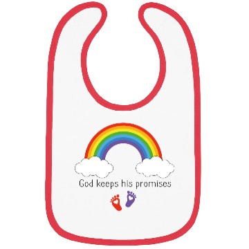 Discover God keeps his promises Rainbow infant gown Bibs