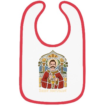 Discover Saint Nietzsche Design for a Philosophy Student Bibs