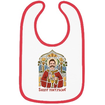 Discover Saint Nietzsche Design for a Philosophy Student Bibs