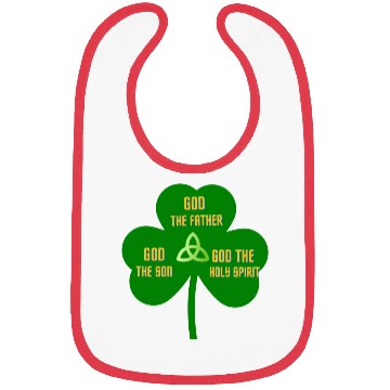 Discover Holy Trinity Shamrock St Patrick Religious Bibs