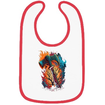 Discover Firefighter Fire Rescue Axes in Flame Fire Bibs