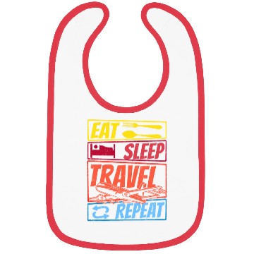 Discover Eat Sleep Travel Repeat Bibs