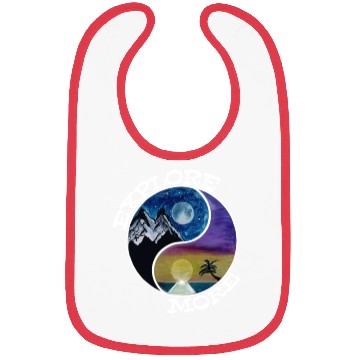Discover Explore more mountains & oceans wanderlust guided Bibs
