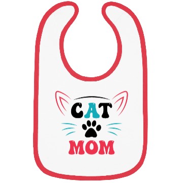 Discover Cat Mom Bibs