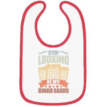 Discover Retro Stop Looking At My Bingo Cards Bingo Queen Bibs