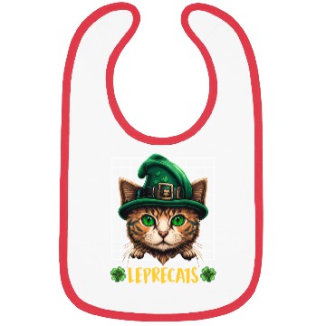 Discover St. Patrick's Day cats leprecats kittens Bibs
