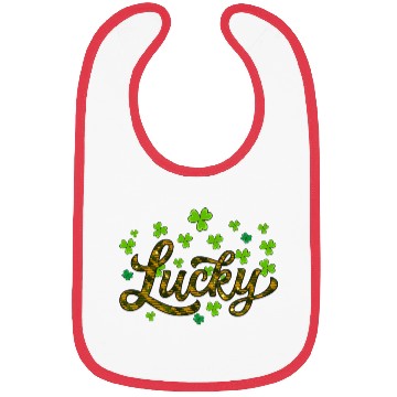 Discover Lucky St Patricks Day, leaf clover, shamtock Bibs