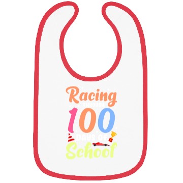 Discover Racing Through 100 Days of School Bibs